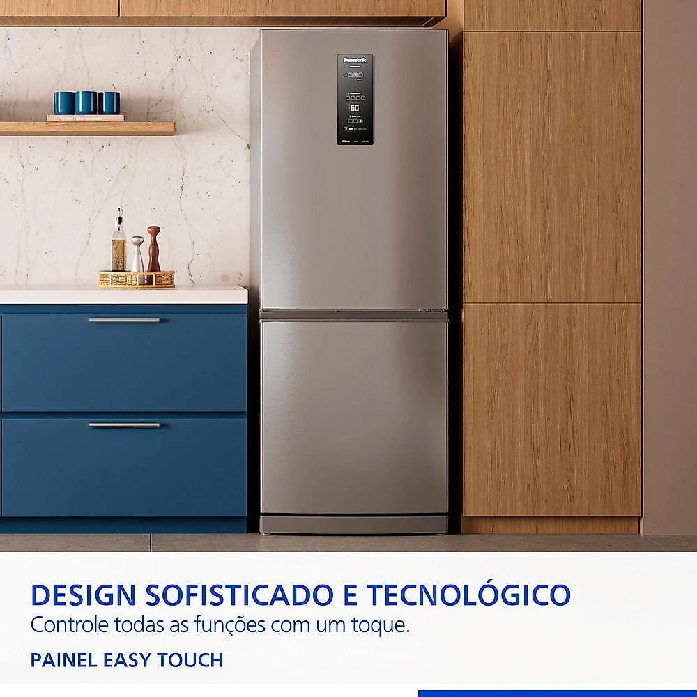 Geladeira Intuitive+ Panasonic BB64 Aço Escovado Inverse Frost Free 475L Inverter A - NR-BB64PV2XC Bivolt