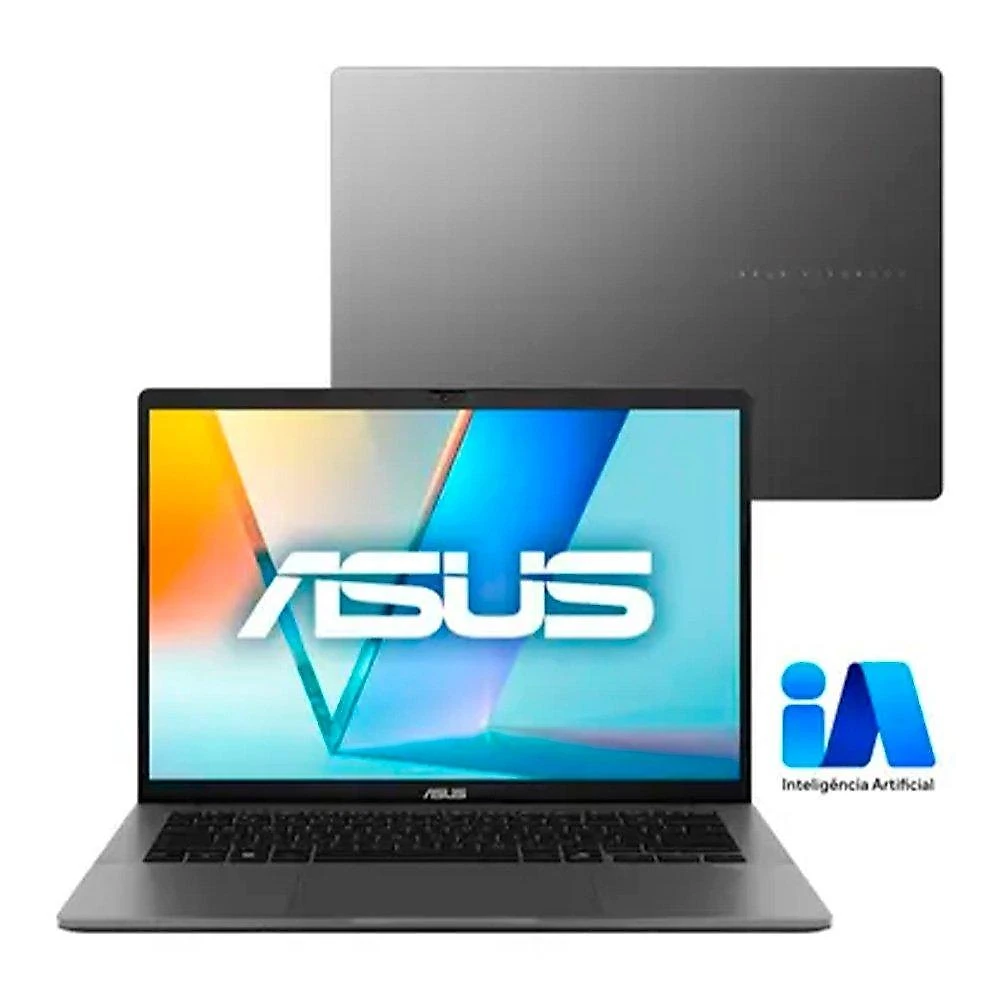 Notebook ASUS Vivobook Intel Core Ultra 5 225H 16GB, 512GB, KeepOS, 14.0" LCD LED, Matte Gray - S14S3407CA-LY171