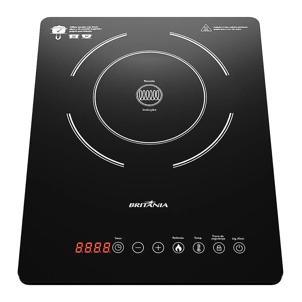 Cooktop De Indução Britânia Portátil 1 Queimador BCT14P Bivolt