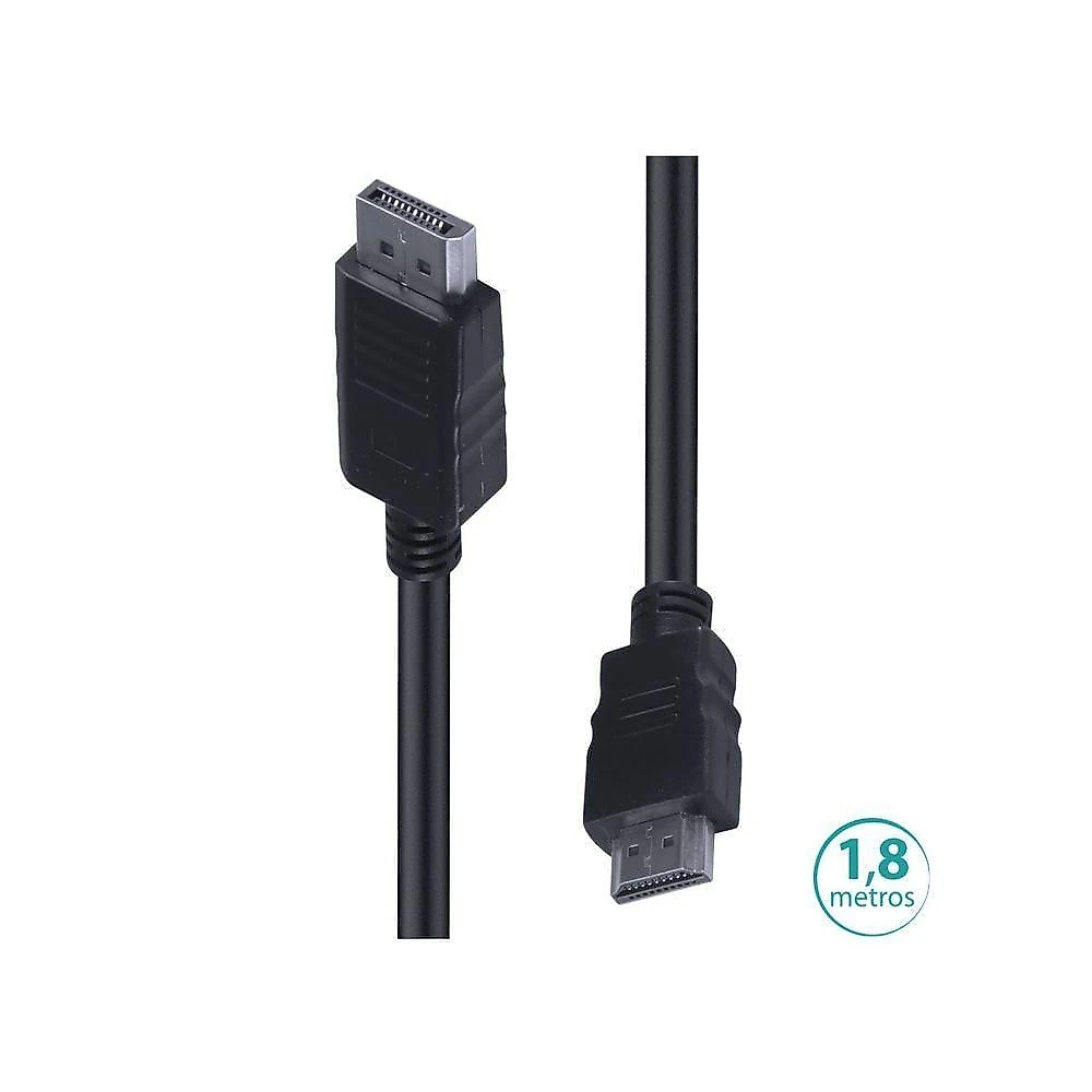 Cabo Displayport para HDMI HDP18 1.4V 1,8M 4K 30Hz Conexao Estavel Vinik