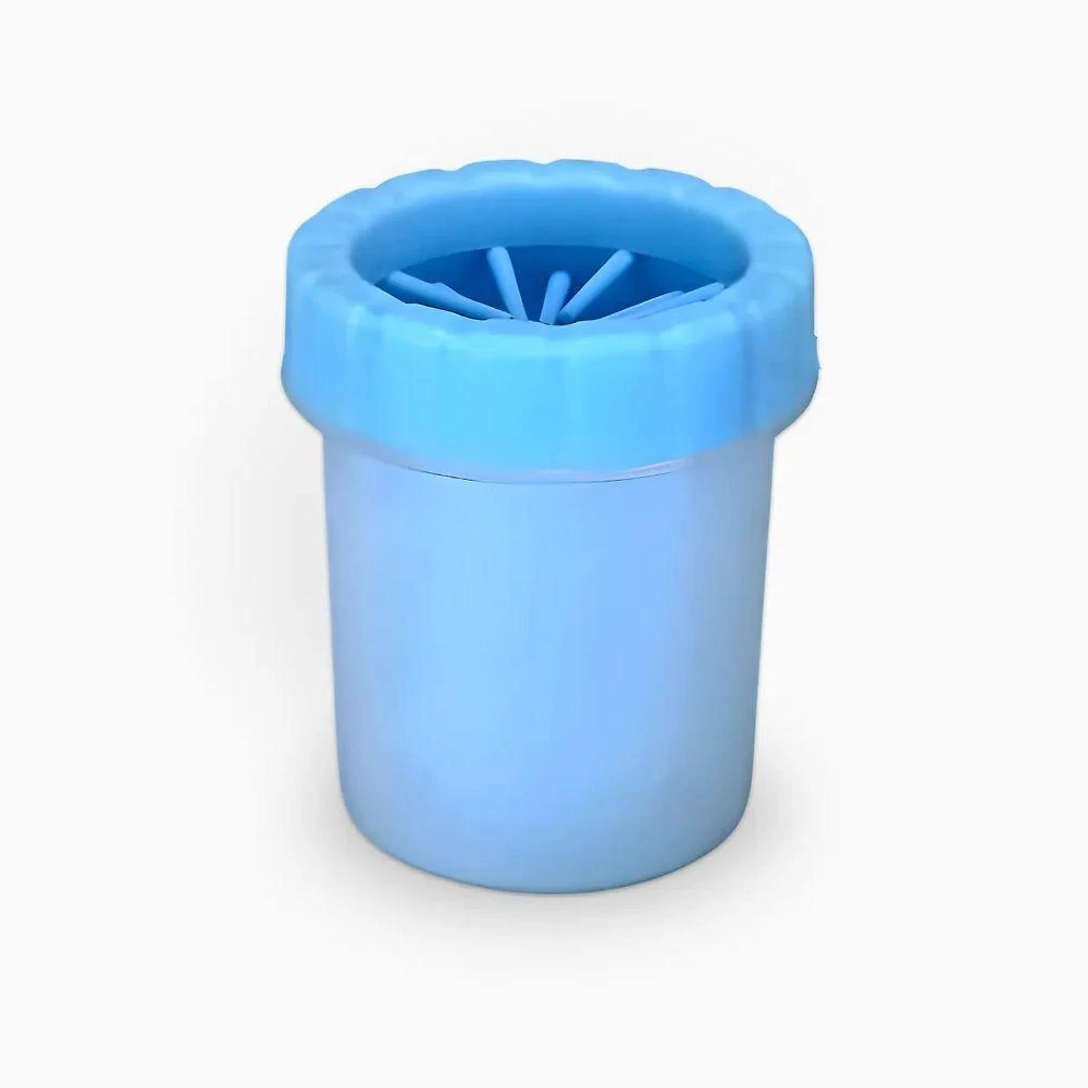 Limpador de Pata para Pets Utibom Azul Portátil em Plástico com Cerdas Internas para Cães e Gatos