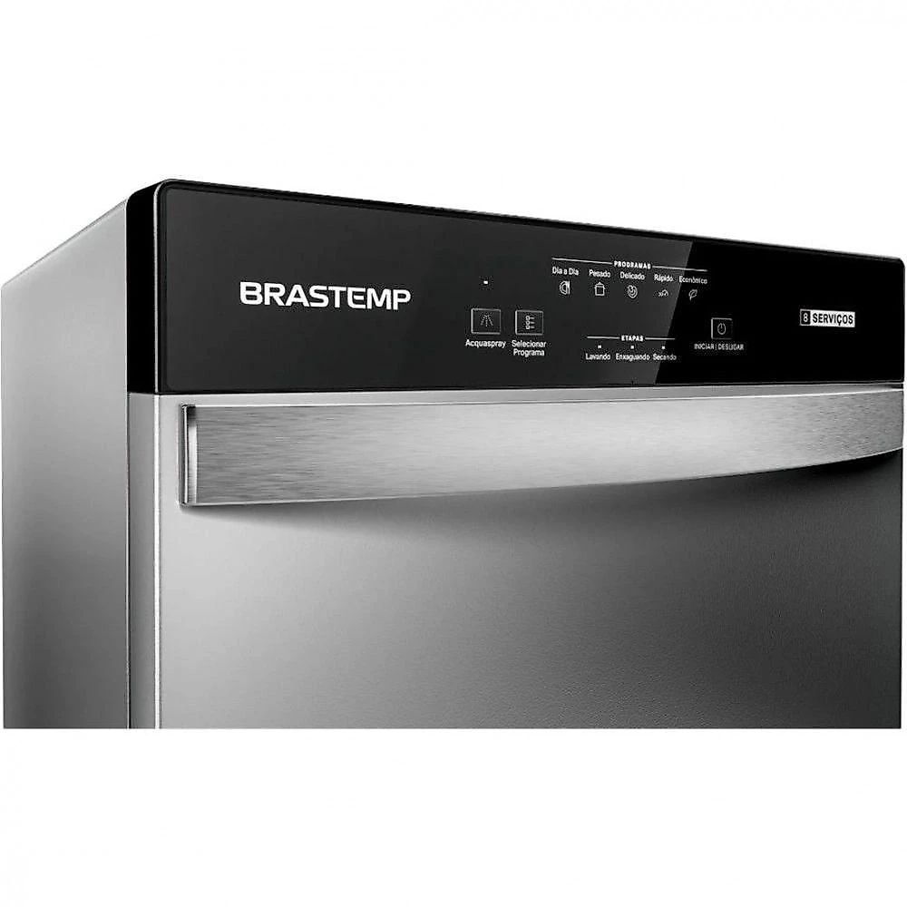 Lava Louça Brastemp 8 Serviços Inox Blf08bsbna Inox 127 V