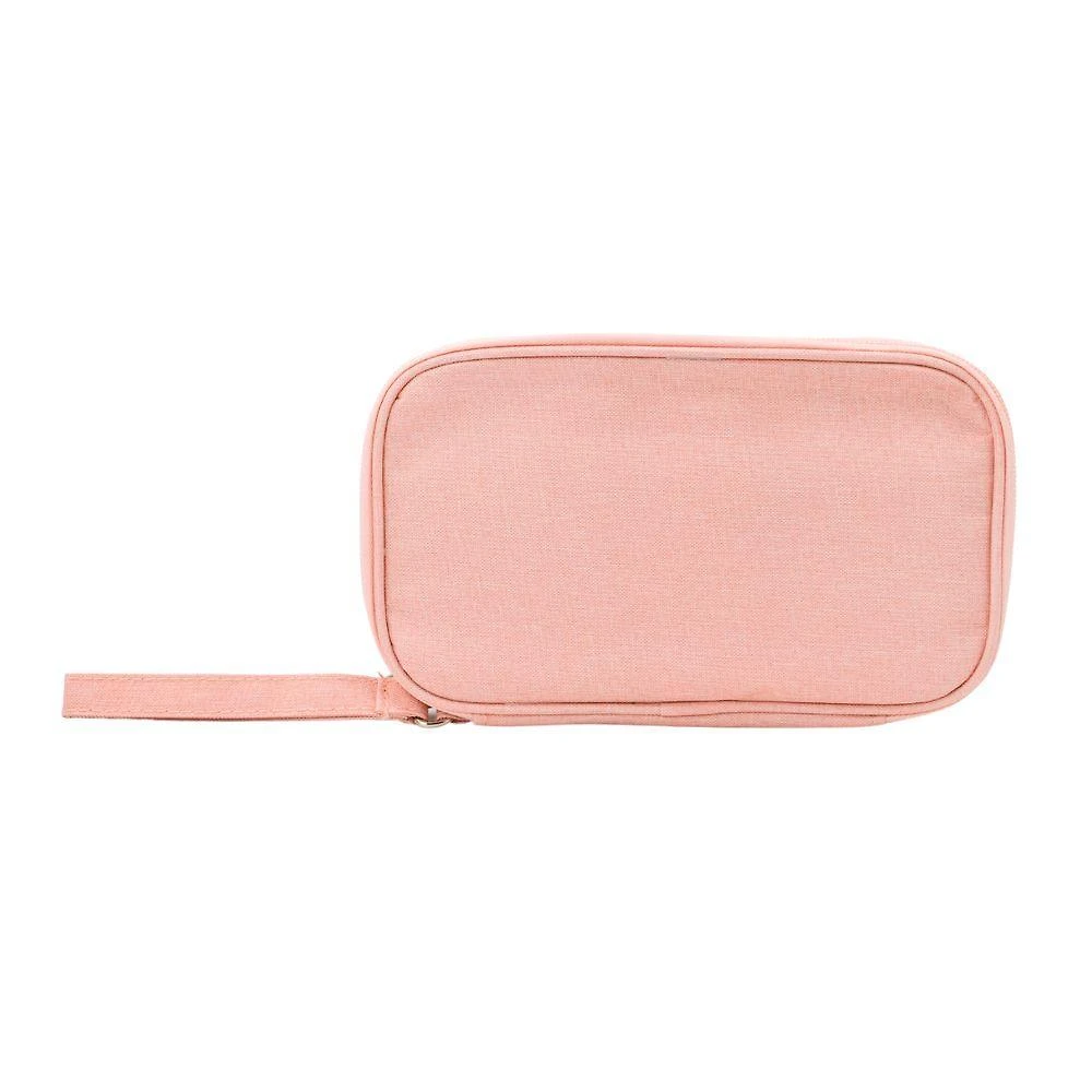 Bolsa Organizadora Cabos Fios Eletrônicos Estojo Case Bag Rosa
