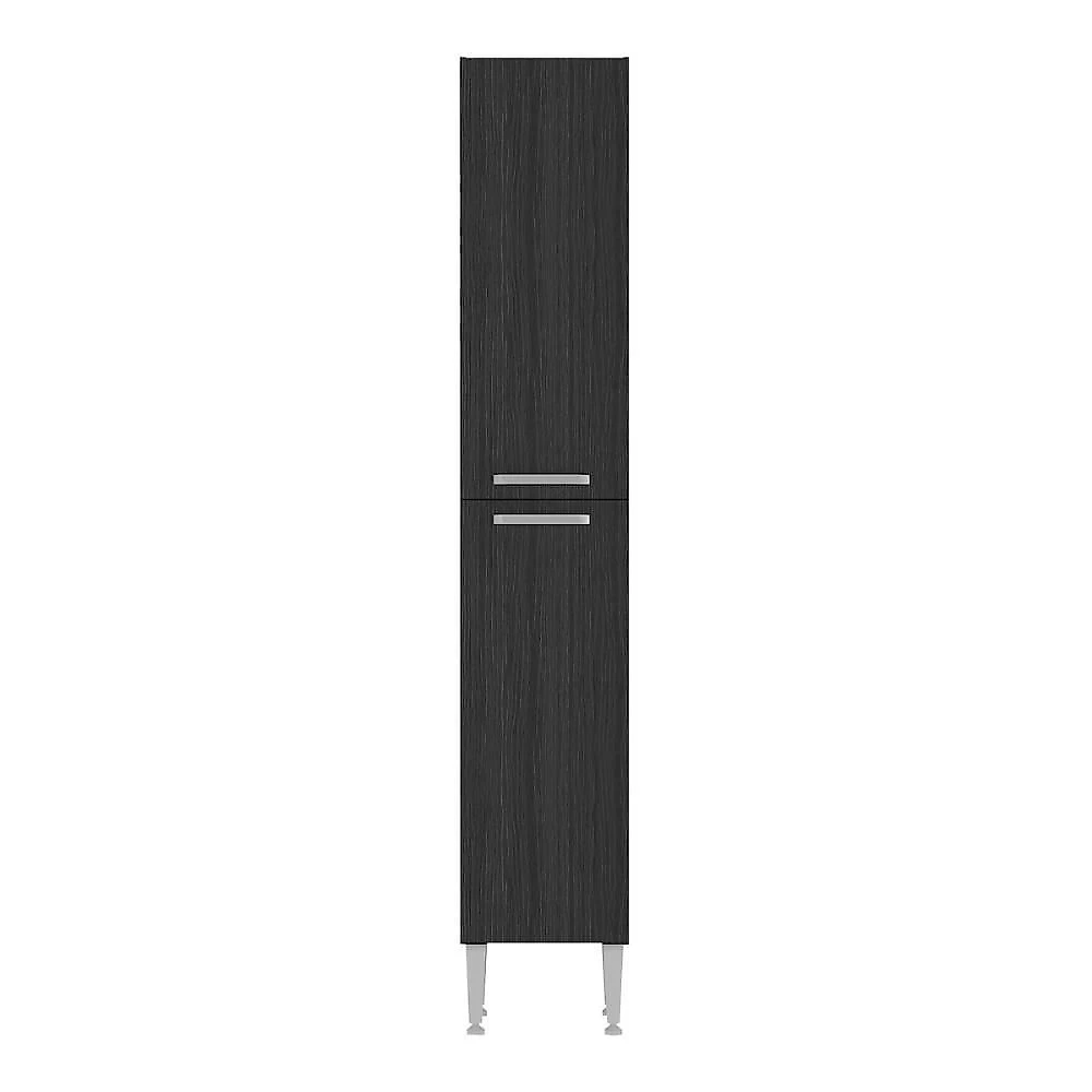 Paneleiro Armário De Cozinha 31,5cm 2 Portas Flex Pequim Multimóveis Mp2382 Preto