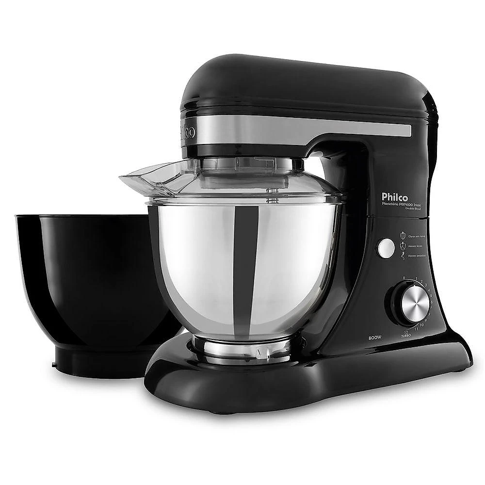 Batedeira Planetária Philco PBP600P Turbo Inox Double Bowl 600W 110V