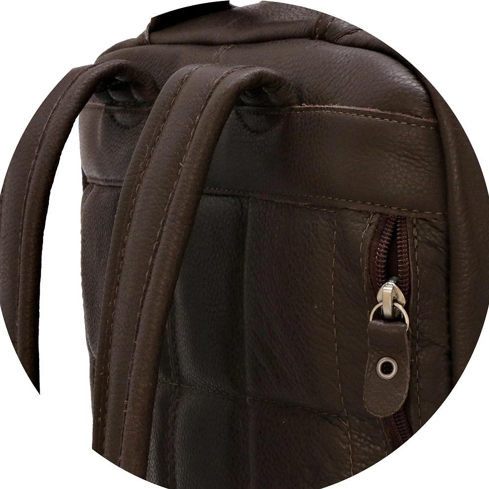 Mochila Executiva Masculina Couro Legitimo 30 Litros