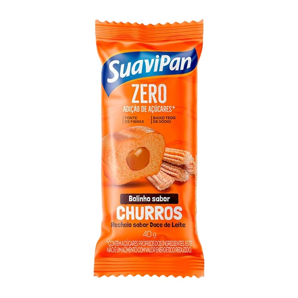 Bolinho Suavipan Zero Churros Com Doce De Leite 40G