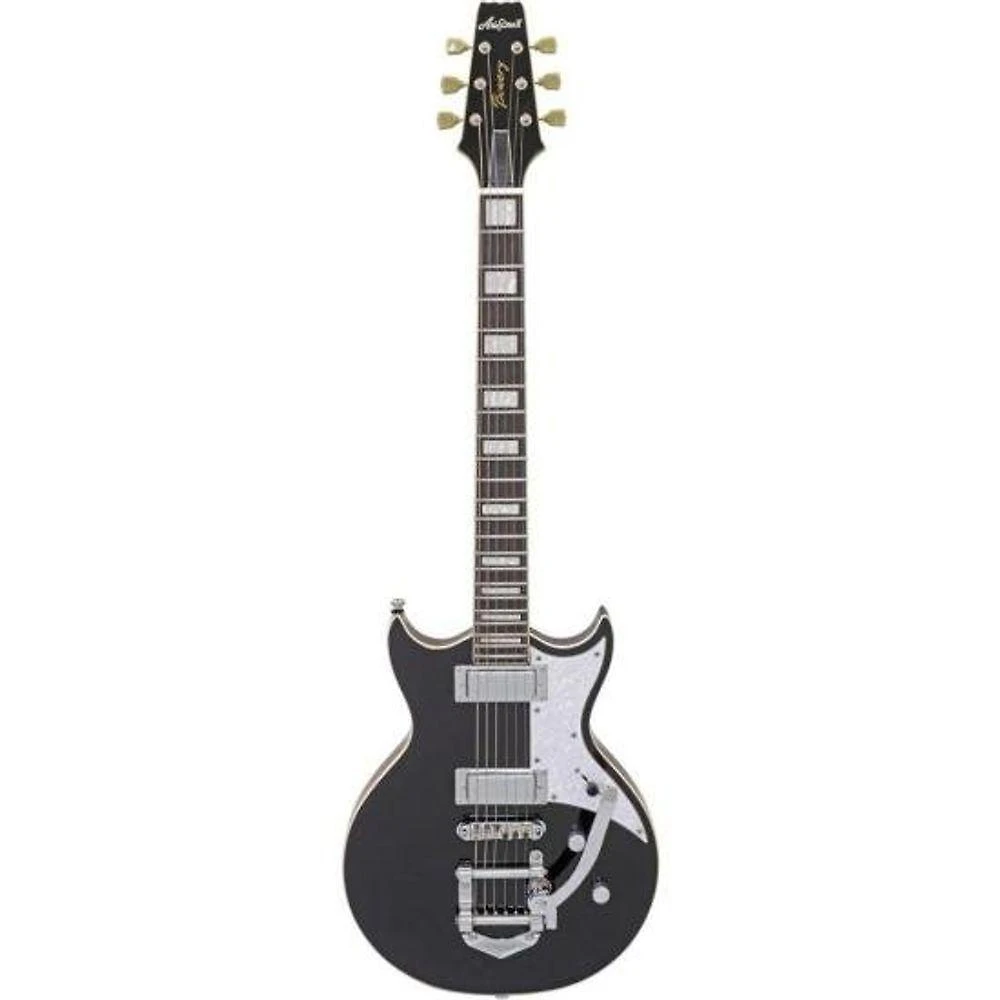 Guitarra Elétrica Aria Pro II 212-MK2 Bowery com Corpo em Mogno, Cauda Bigsby Preto Aria Guitars