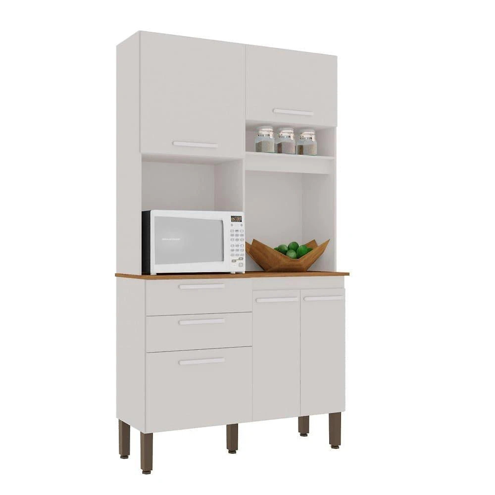 Armário De Cozinha 5 Portas 2 Gavetas Dubai Salleto Branco