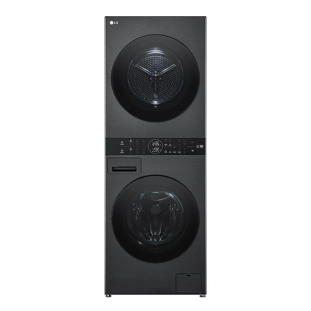 Lava e Seca LG Washtower 14KG 10KG com AI DD e Turbowash Black Inox 220V
