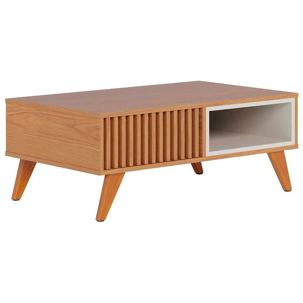 Mesa De Centro Para Sala 91 Cm Jeri Colibri Freijo Off White Matte