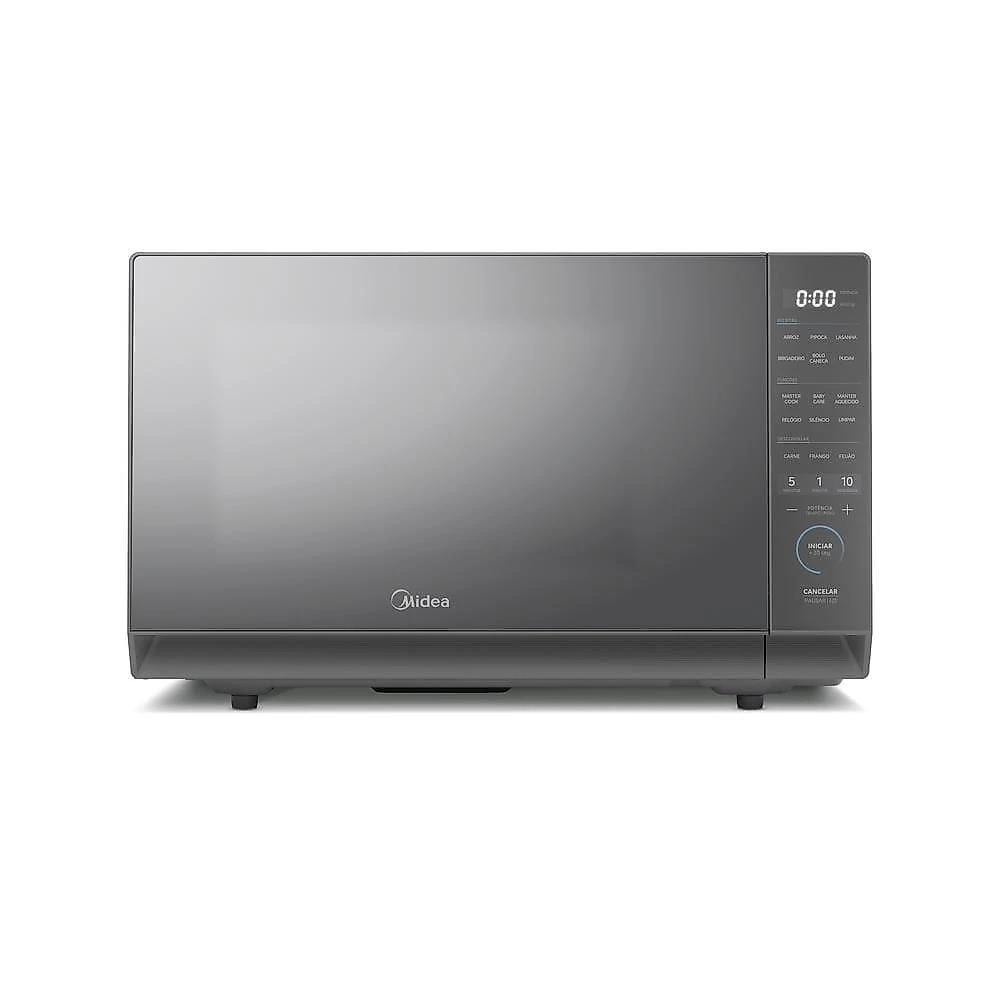 Micro-ondas midea mhp35s mastercook 35l 1450w painel touch smart plate prata espelhado 110