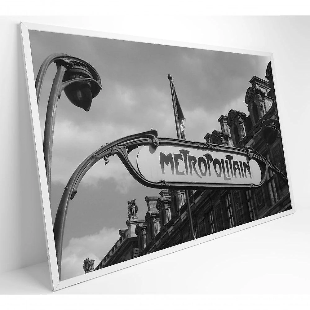 Quadro Metro Paris 60x40 Cm Adesivo Fotográfico