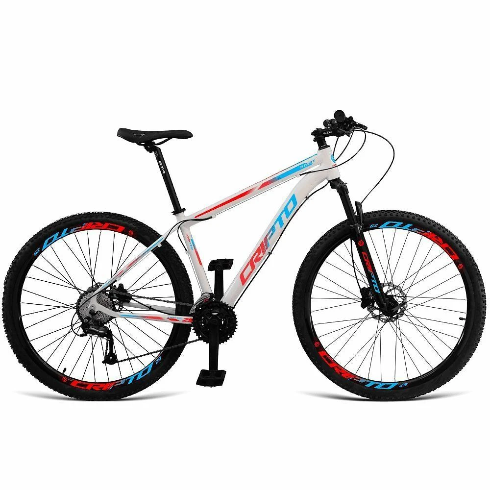 Bicicleta Aro 29 Cripto 24v Acera Freio Hidraulico K7 Trava Quadro Alumínio 24 Marchas Cripto Bikes
