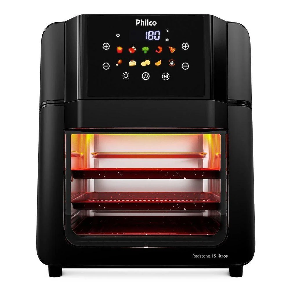Air Fryer Oven Philco PAF15C 15L 2000W 10 Funções Preto 220V