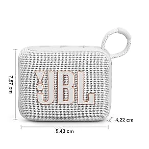Caixa de Som Portátil JBL GO 4 com 4,2 W RMS, Bluetooth 5.3 e Resistência à Água IP67 - Branca