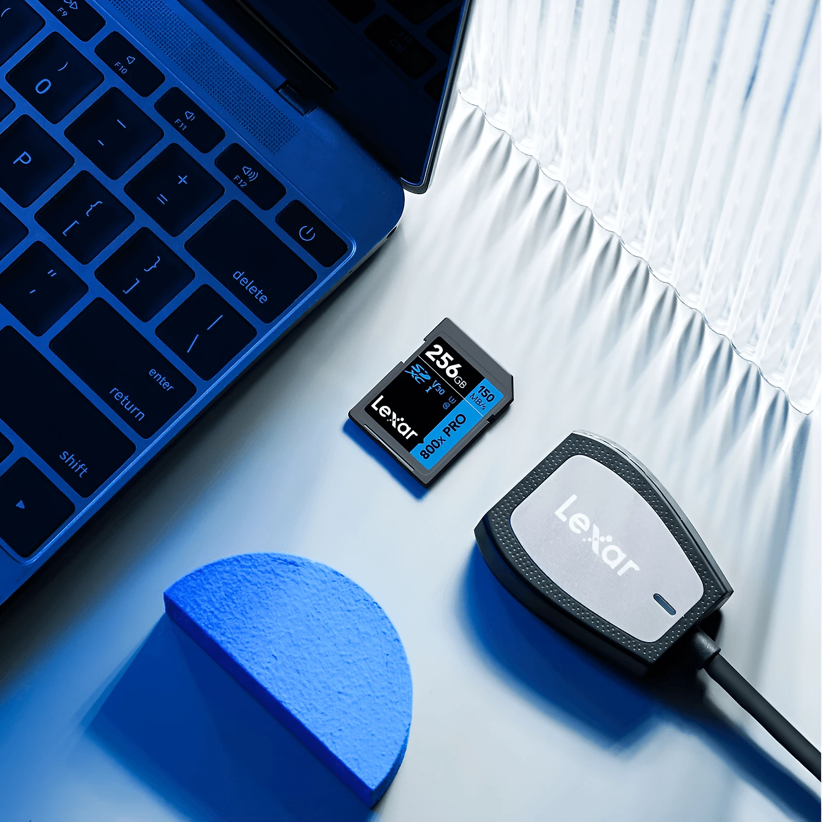 Cartão SDXC 256Gb Lexar Blue Pro 800x 4K 150Mb/s UHS-I V30 U3 Classe 10