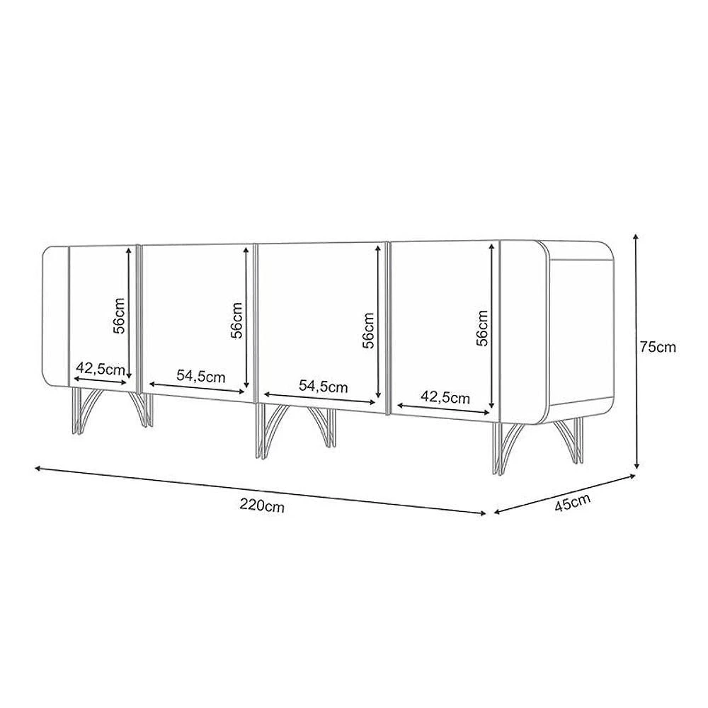Buffet Saluti Off White - Hb Móveis