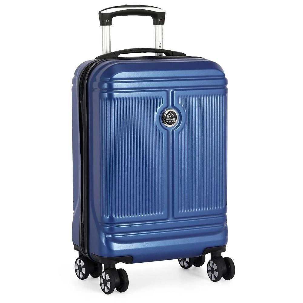 Kit 2 Malas de Bordo 10kg ABS Zíper Cadeado Cannes Azul Polo King