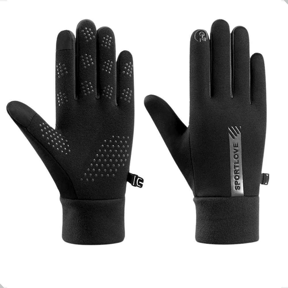 Luva para Moto e Ciclismo Modelo 2 XG Impermeável com Zíper e Forro Interno Preto OEM