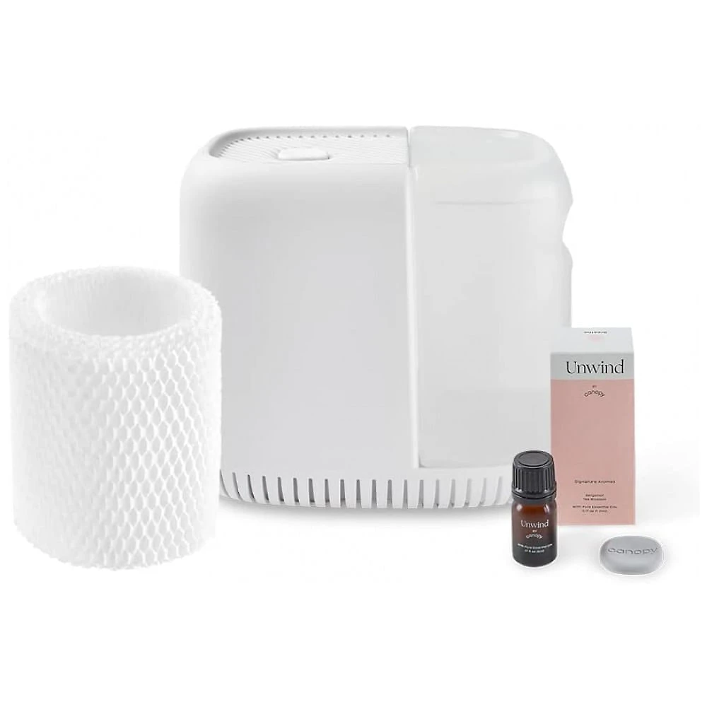 Umidificador de Cabeceira 2,5L Ajuda a Aliviar Sintomas de Alergias, Gripe, Resfriado e Pele Seca, Canopy, Branco