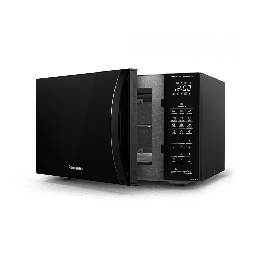 Miniatura Microondas Panasonic  Dupla Refeição 34L Black Glass - NN-ST66NBRU 110v