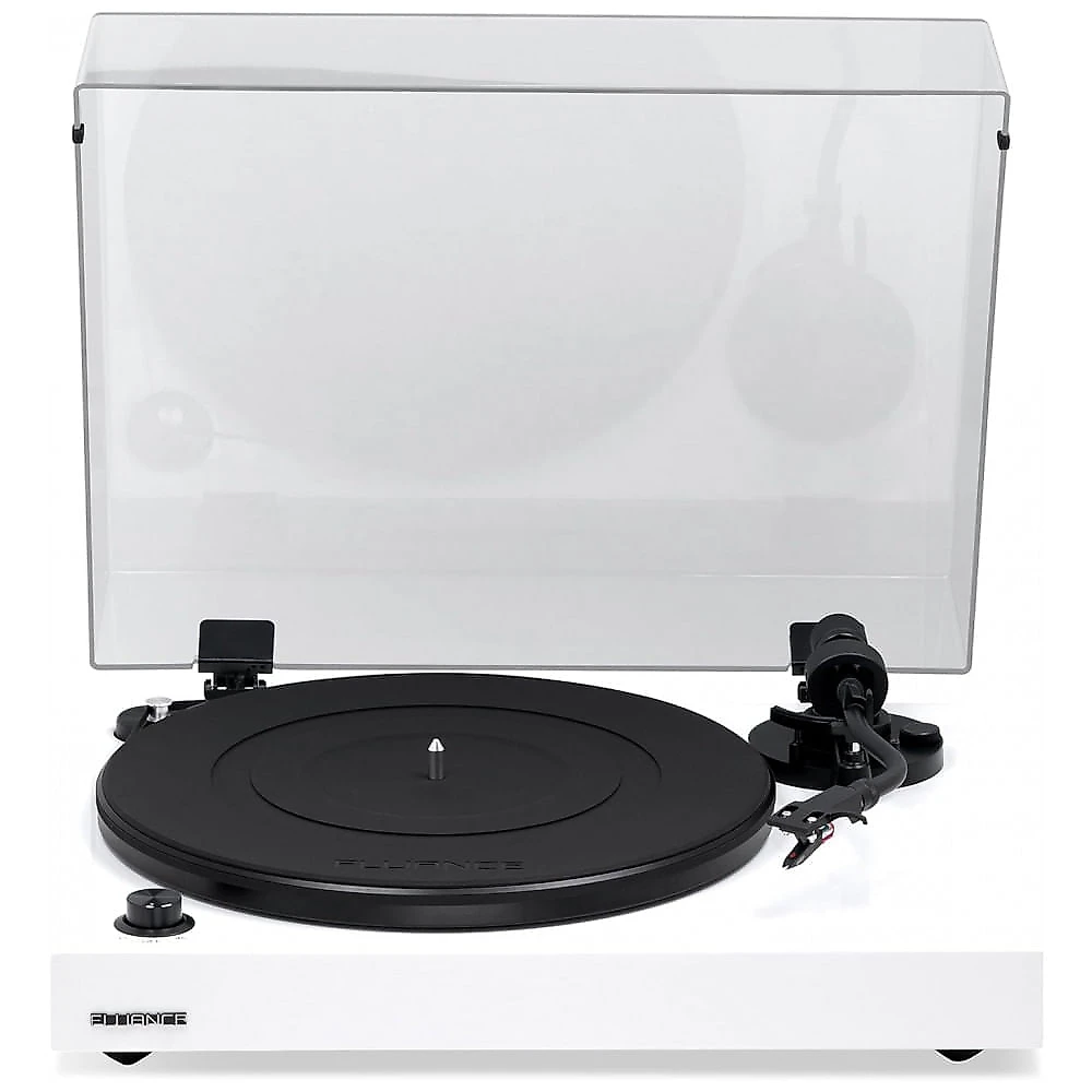 Toca Discos Retro com Cartucho Ortofon OM10 e Controle de Velocidade, Fluance RT82, Branco