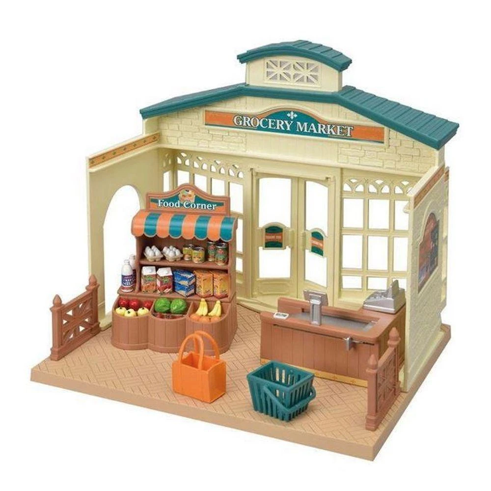 Minimercado Sylvanian Families com Animais Fofos e Temática Familiar Plástico 5315