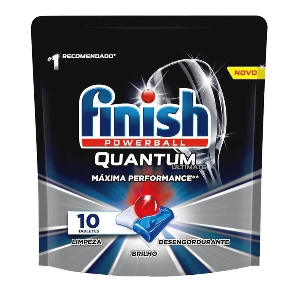 Lava-louça Finish Powerball Quantum Ultimate Com 10 Tabletes