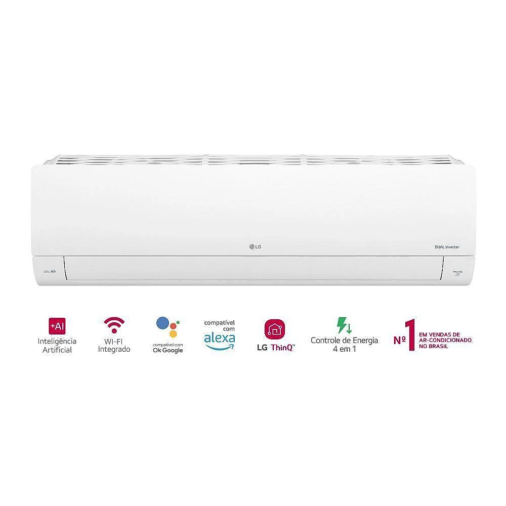 Ar condicionado lg dual inverter ai voice 18000 btus quente e frio 220v s3-w18kl31c