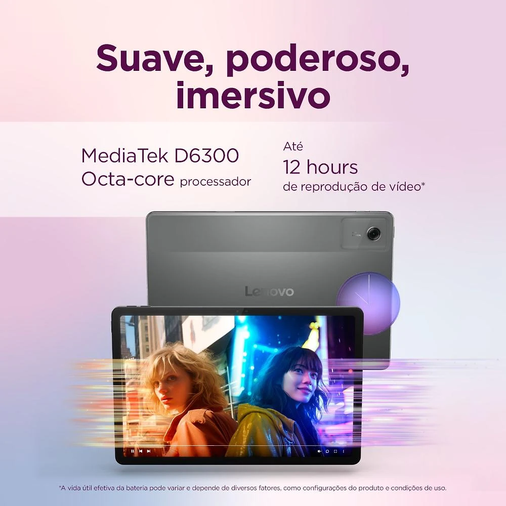 Tablet Lenovo Idea Tab Octa Core 8GB RAM 256GB Com Capa e Caneta Luna Grey - ZAFR0959BR