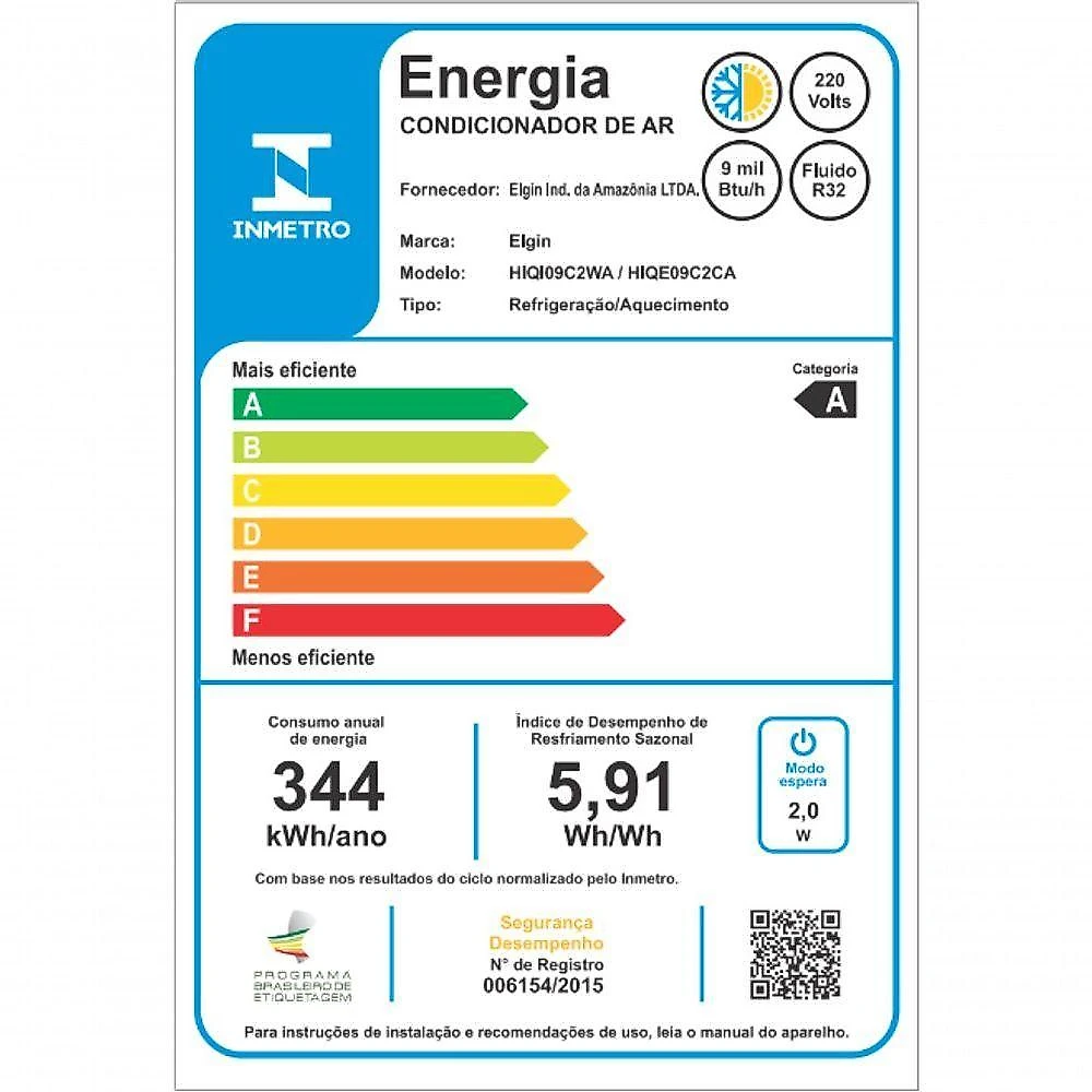 Ar condicionado split elgin eco dream inverter wi-fi 9000 btus quente e frio 220v hiqc09c2waca