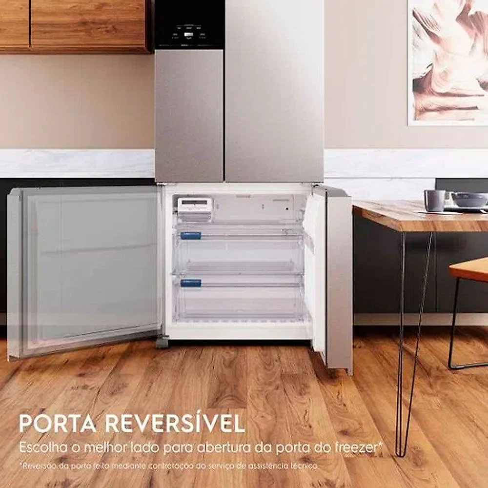 Geladeira 3 Portas IM8S FF3P Inverter com Autosense Efficient 590 Litros Electrolux Inox - 110V