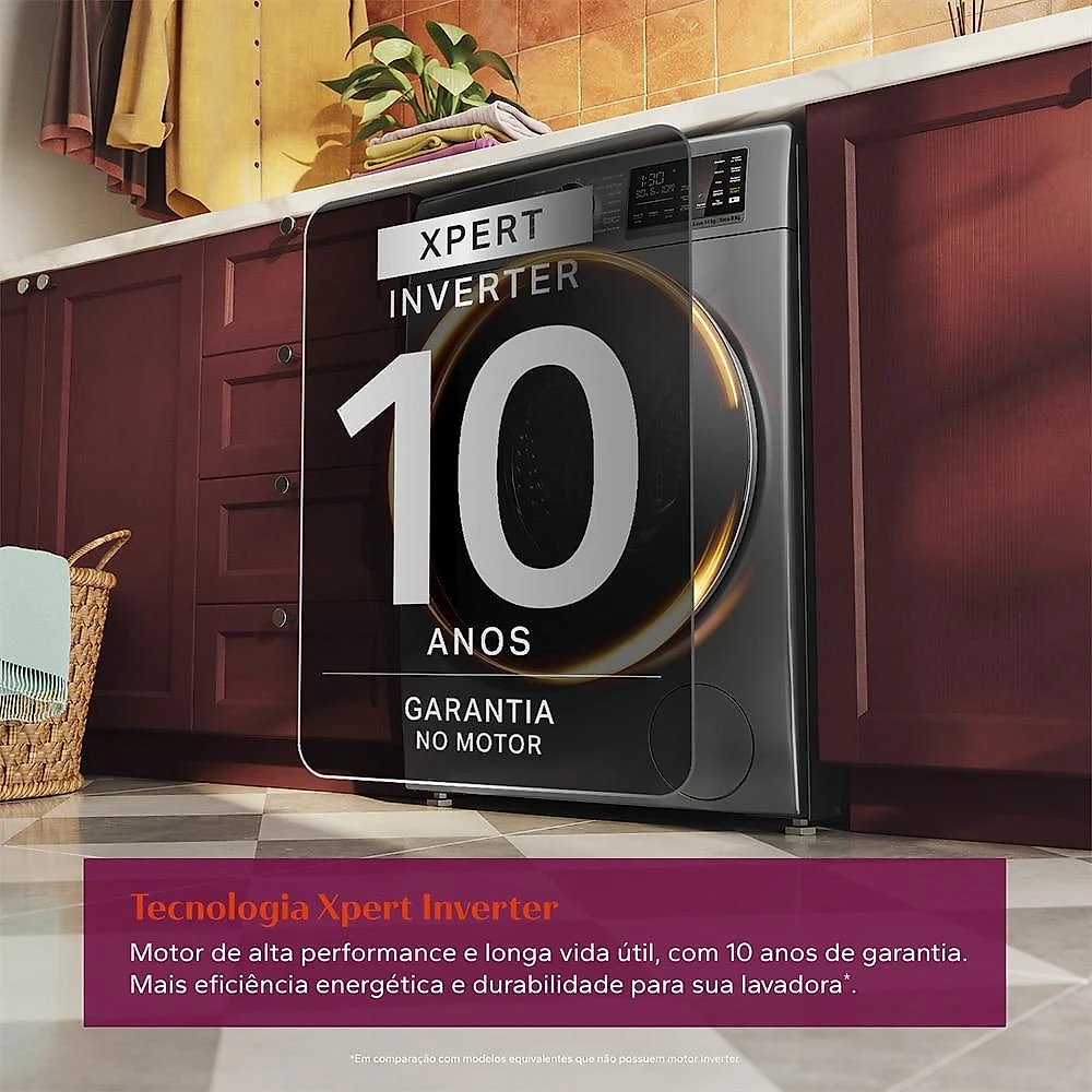 Lava e Seca Brastemp 14/8Kg BNO14AS com Inteligência B=Smart, Titanium - 220V 220 Volts