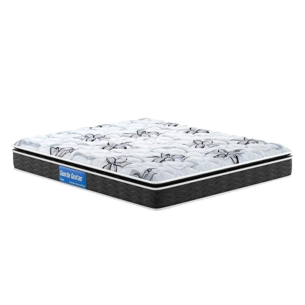 Colchão Queen Espuma D40-20 Guarda Costas Premium Hiper Firme Euro Pillow Black (158x198x22) - Probel