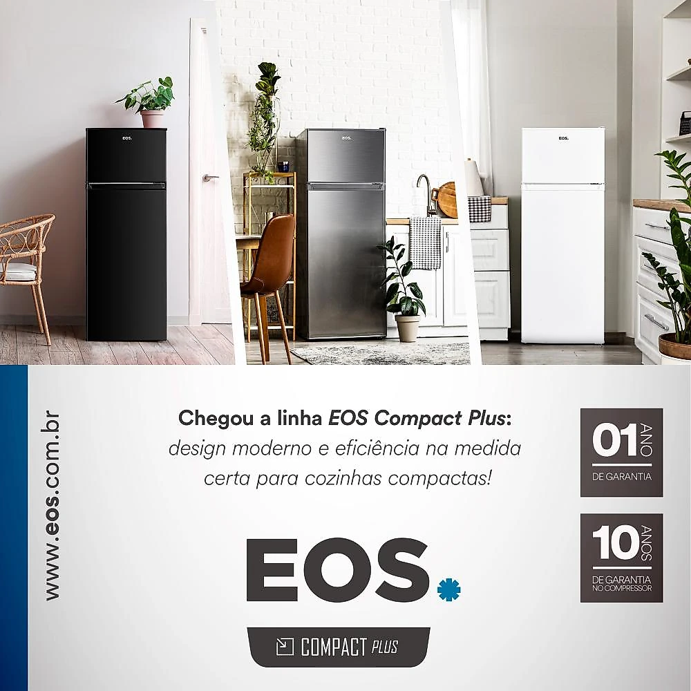 Geladeira EOS 230 Litros Duplex Inox ERV250DS 110V