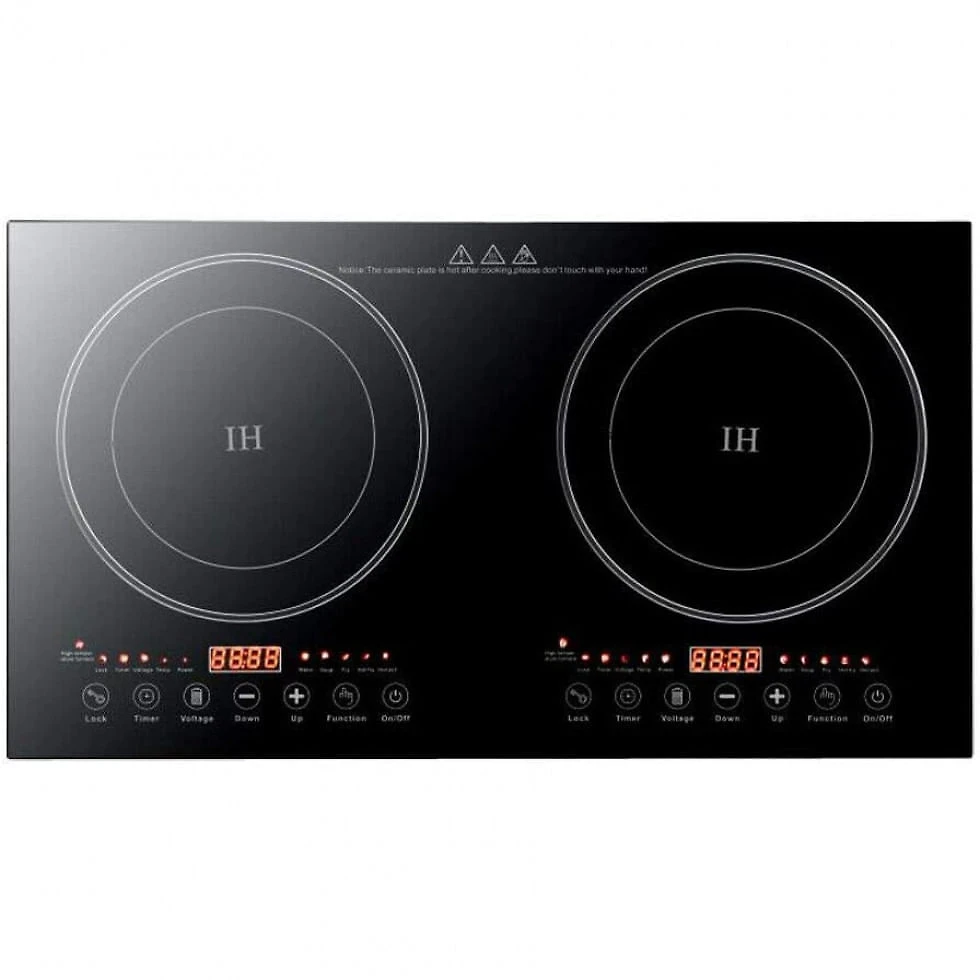Cooktop de Indução de Embutir LOYALHEARTDY 2 Queimadores, 110V 1200W, Preto