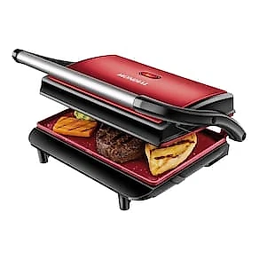 Sanduicheira Grill Mondial PG-01-RC-CL Master Press Red Ceramic 3 em 1 1000W Antiaderente 110V