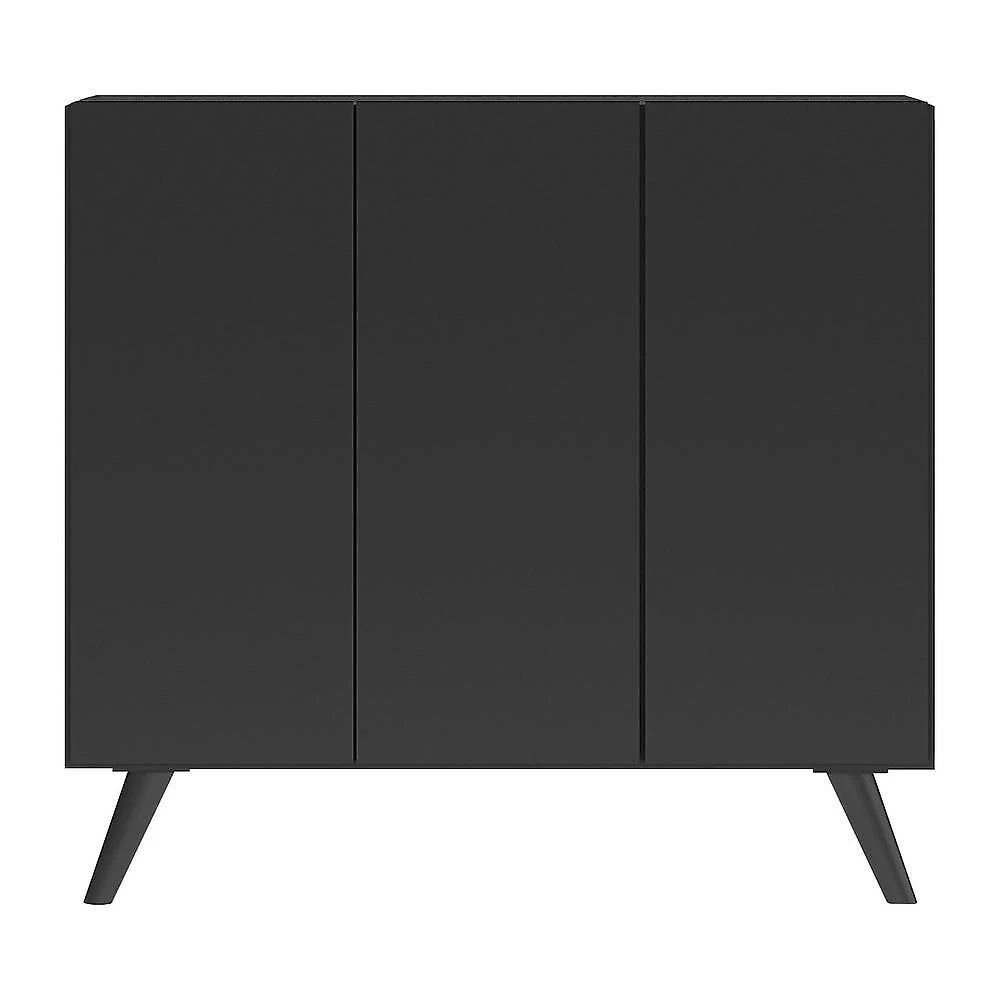 Gabinete Banheiro 3 Portas Retrô 90cm Multimóveis MP5030 Preto