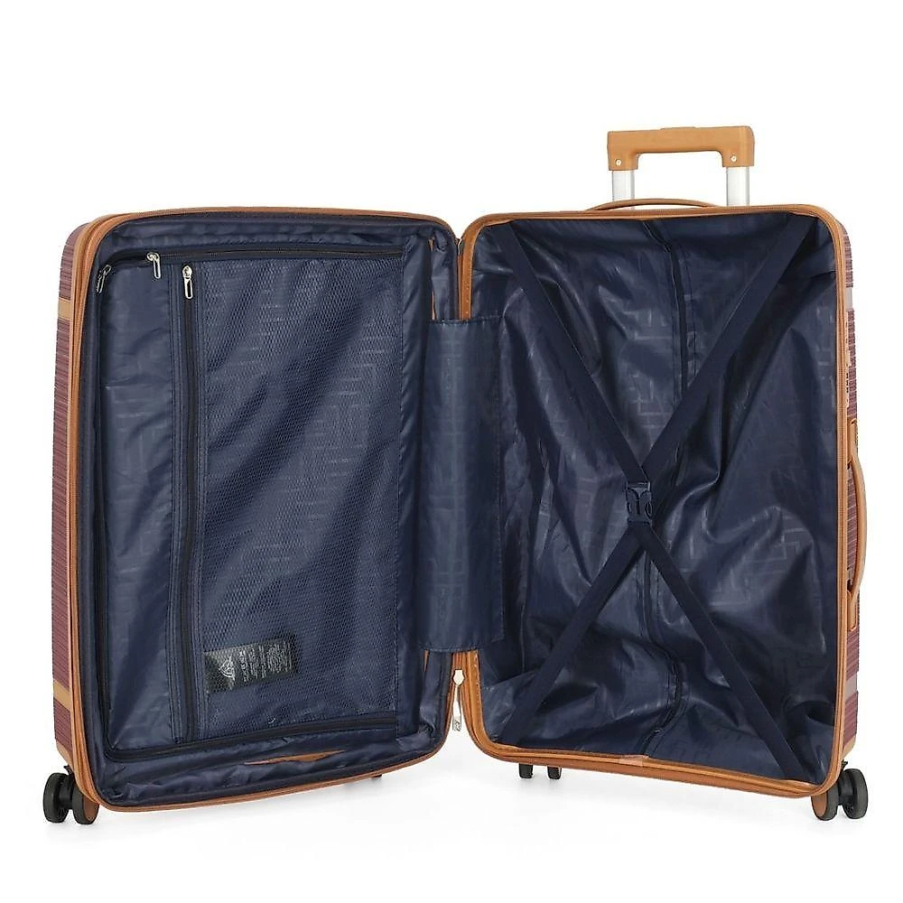 Mala de Bordo 48L Polipropileno Expansiva Zíper Anti Furto Copenhagen Vinho Polo King