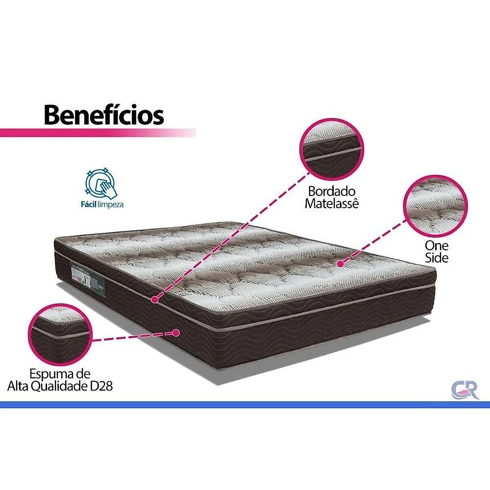 Colchão Casal Espuma D28 Euro Pillow Ortopédico Light 138x188x23CM Ortobom