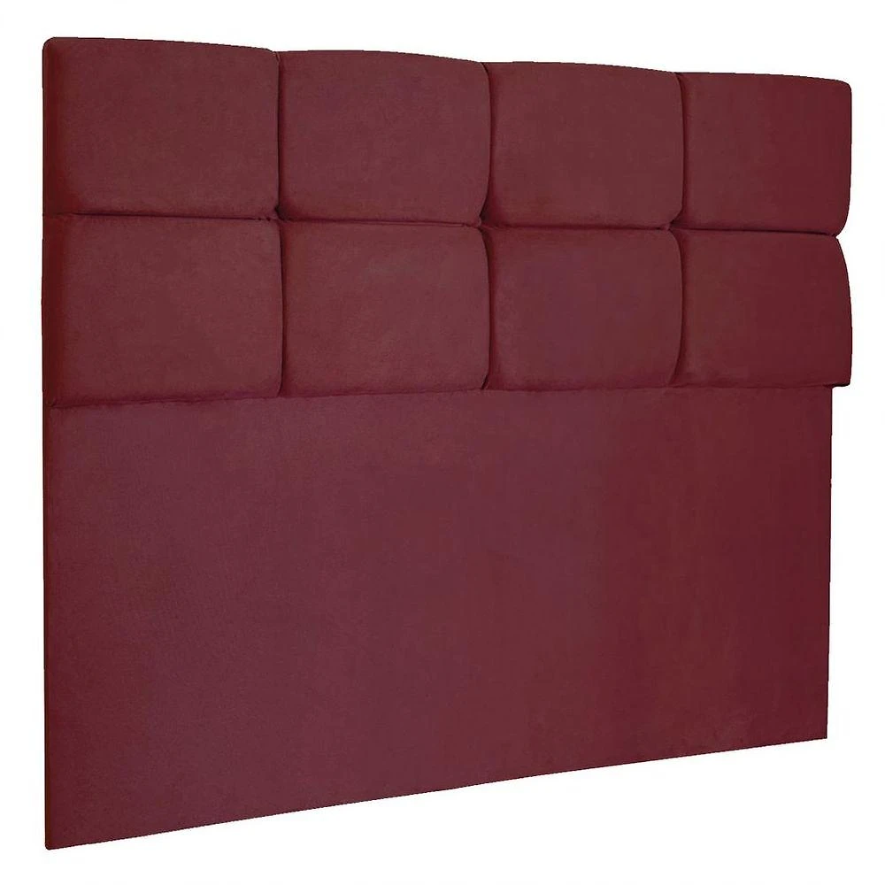 Cabeceira King 1,95m Nina Suede - Pallazio Cor Marsala