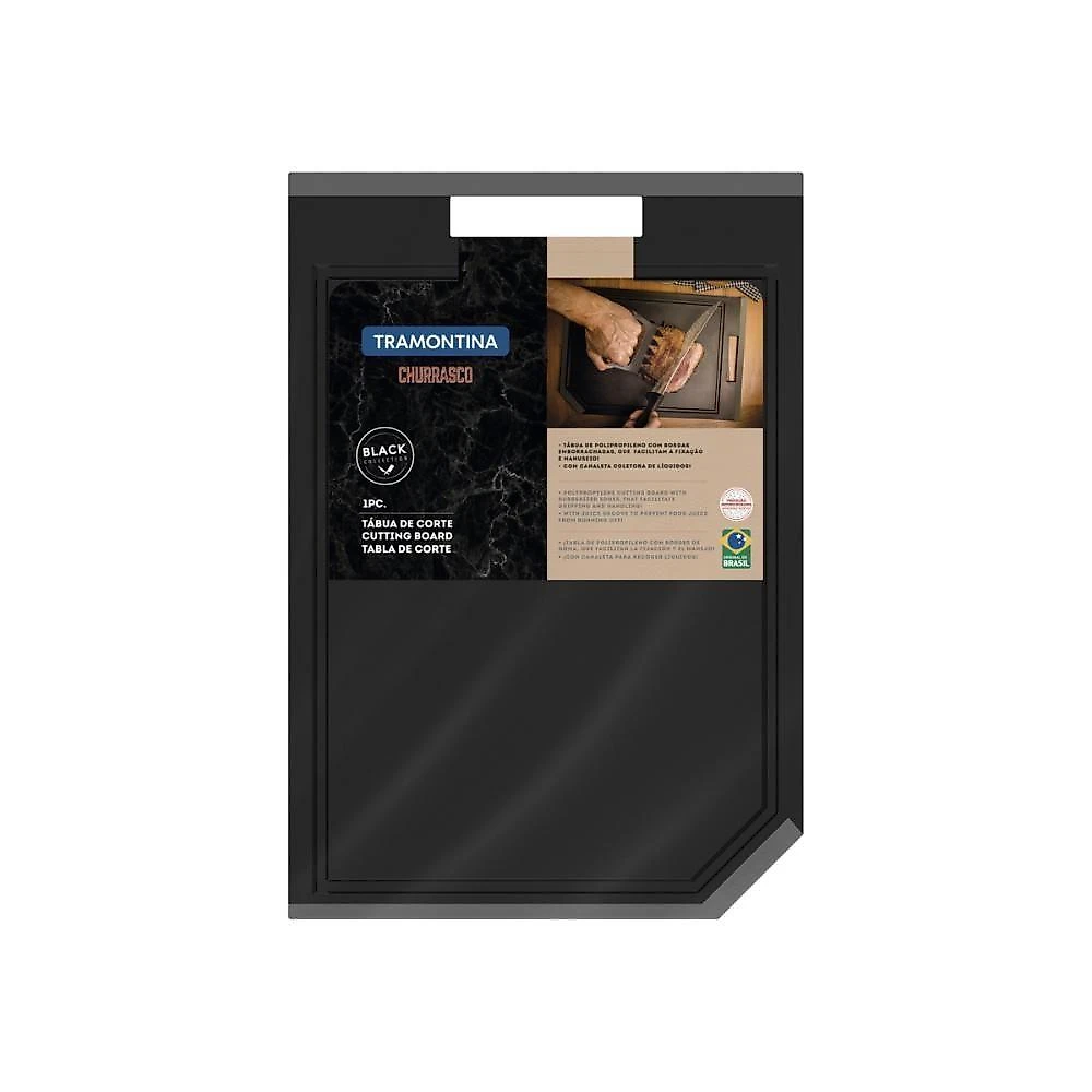 Tabua De Corte Tramontina Churrasco Black Preto