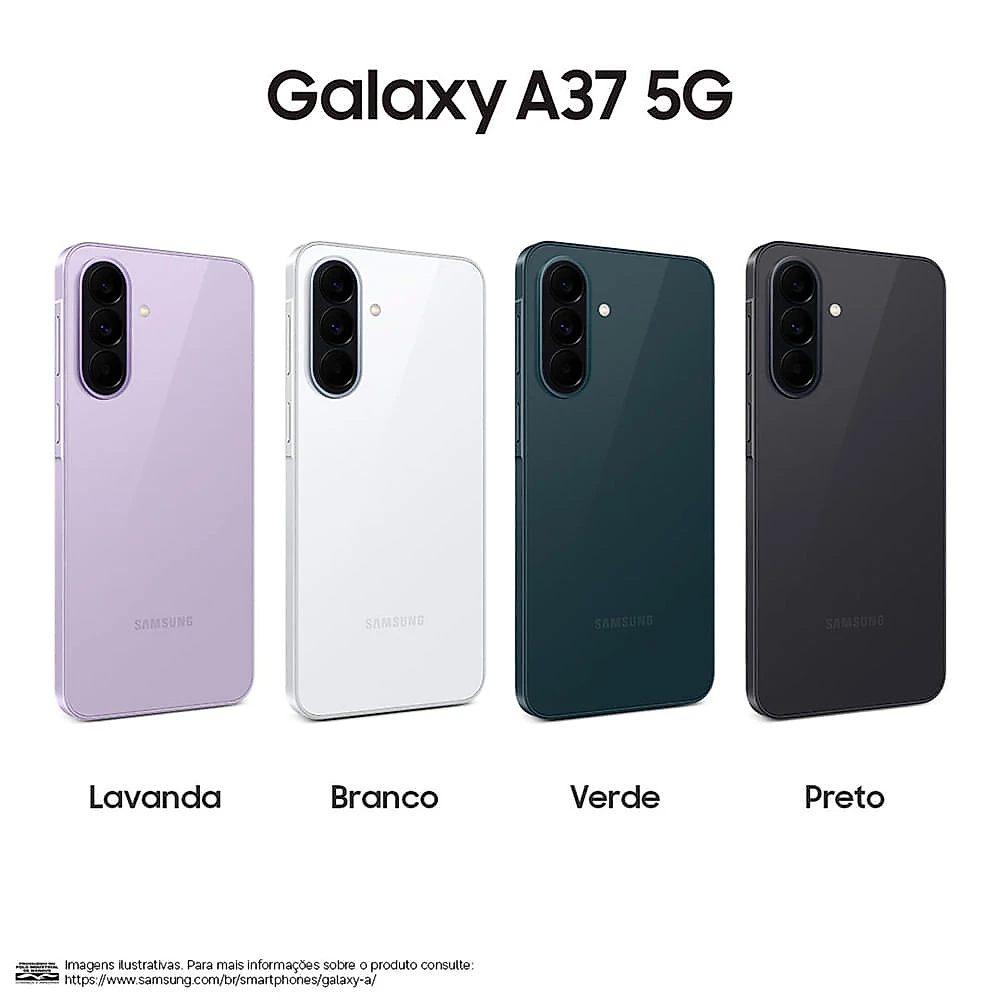 Smartphone Galaxy A37 5G 256GB 8GB RAM Tela 6,7 Selfie 12MP Samsung Verde