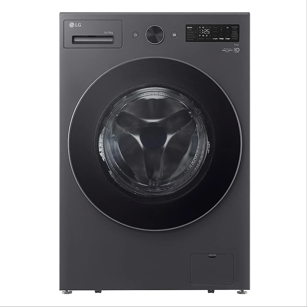 Lava e seca lg wd16gnts6 16kg/10kg ai dd wi-fi turbowash 360° vapor black inox 220