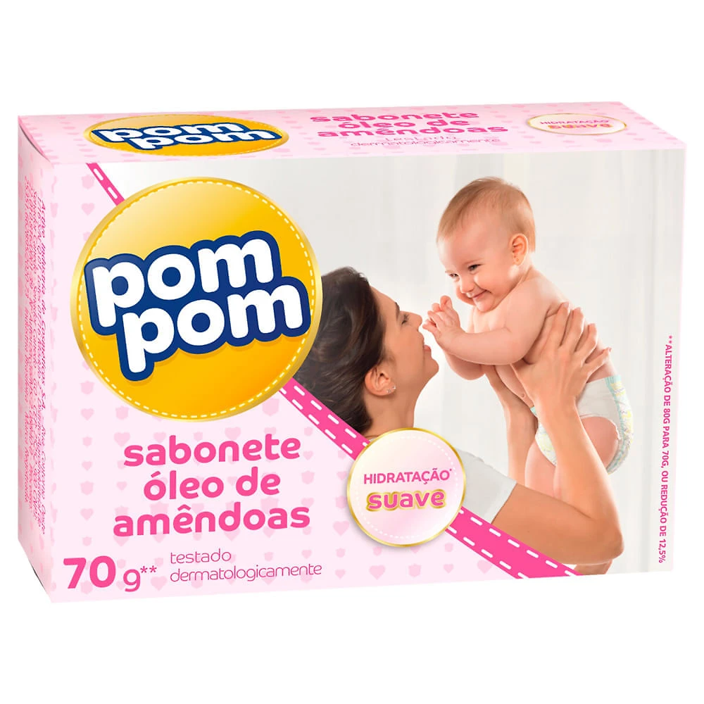 Sabonete Infantil Pom Pom Óleo de Amêndoas 70g