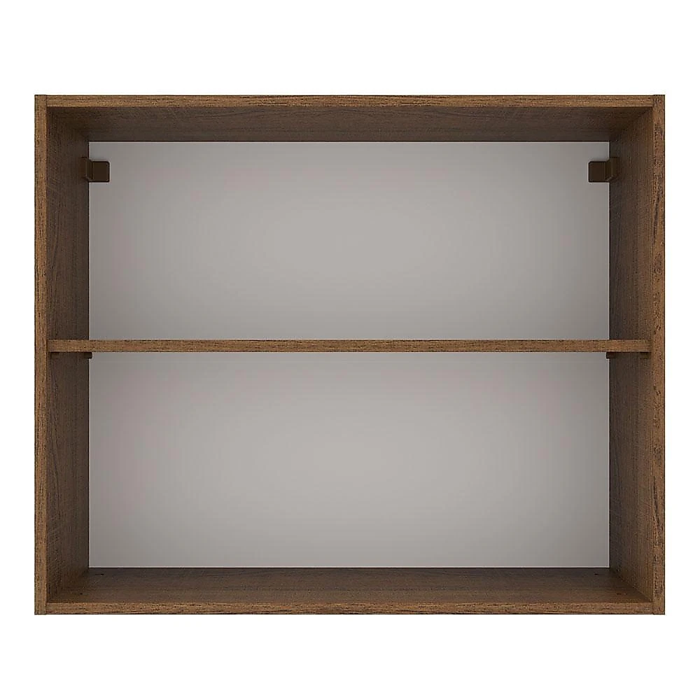 Armário de cozinha aéreo 80 cm 2 portas rustic/branco agata madesa