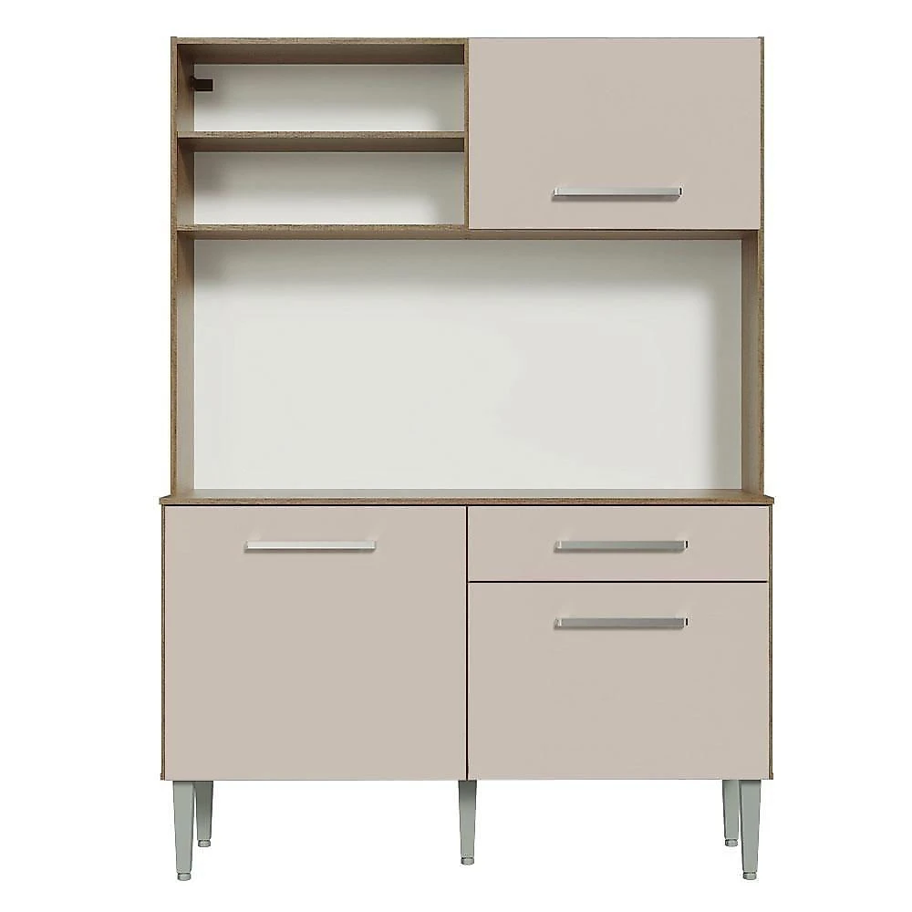 Kit Cozinha Compacta 120cm Rustic Crema Life Madesa