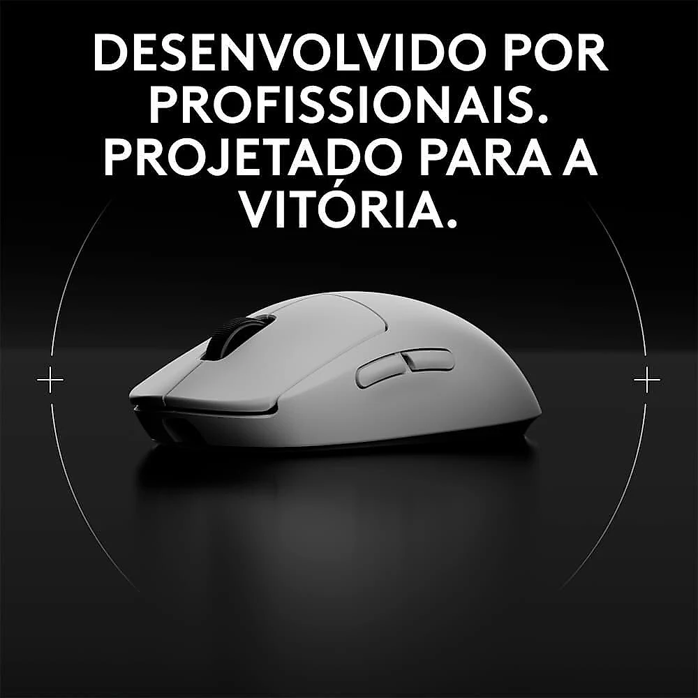 Mouse Gamer Sem Fio Logitech G PRO 2 com Lightspeed, RGB Lightsync, Ambidestro, 4 Botões Programáveis, DPI de 32K, Branco - 910-007301