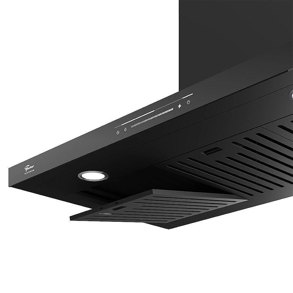 Coifa De Parede Platinium 60cm Controle Gesto Preto Fischer Preto 110V